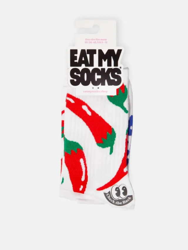 Eat My Socks Chilli Flat-Pack strømper chili bomuld