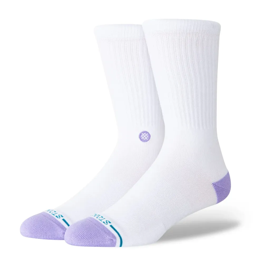 Stance Icon Dot crewsokker lilla medium polstring