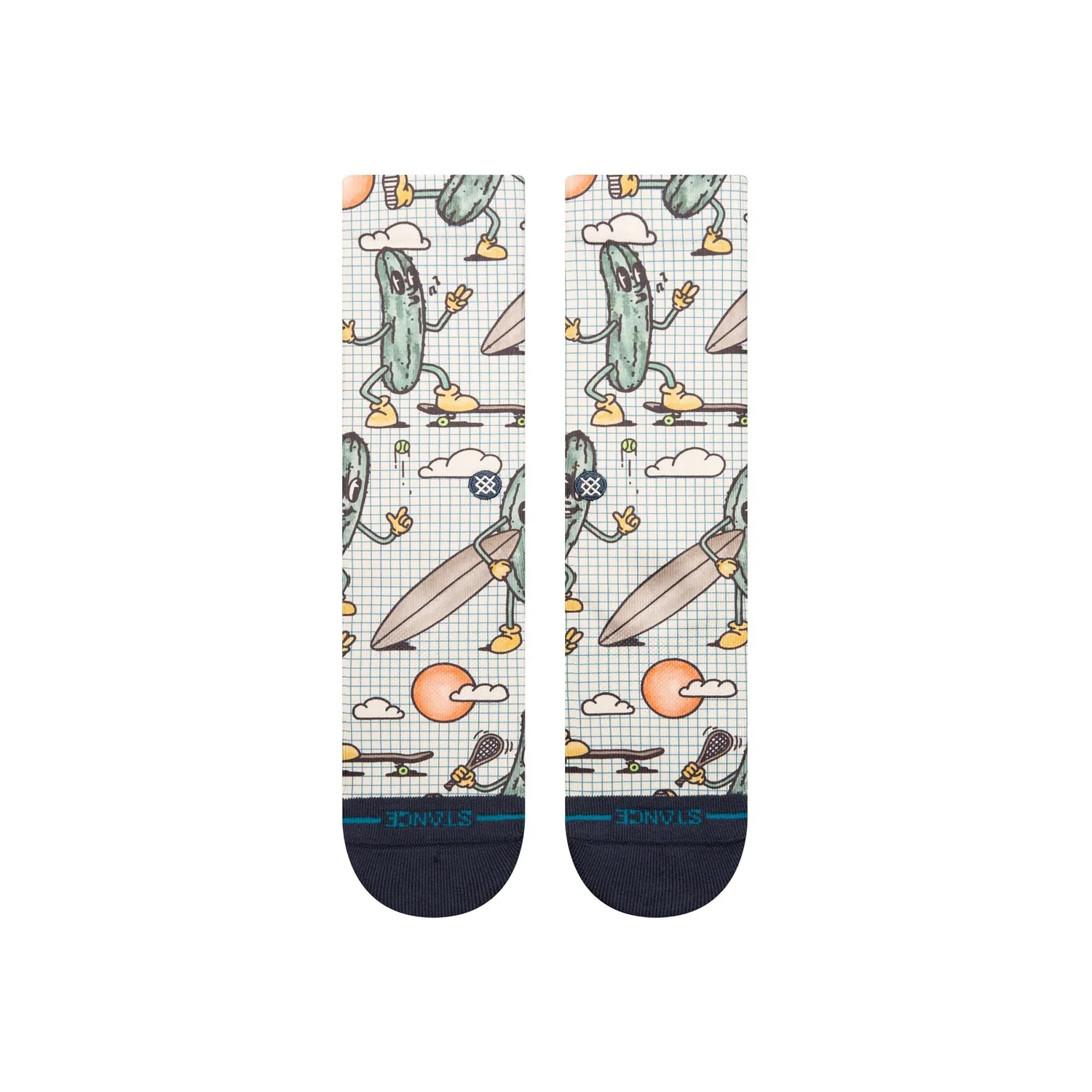 Stance Feeling Pickled Crew sokker creme mellem