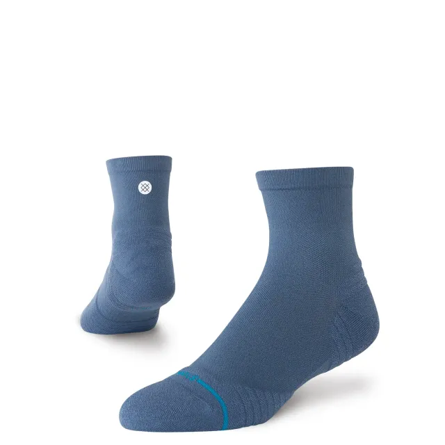 Stance Run Light Quarter løbestrømper seablå let