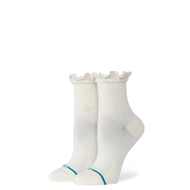 Stance Ruffle Icon quartersokker ivory let polstring