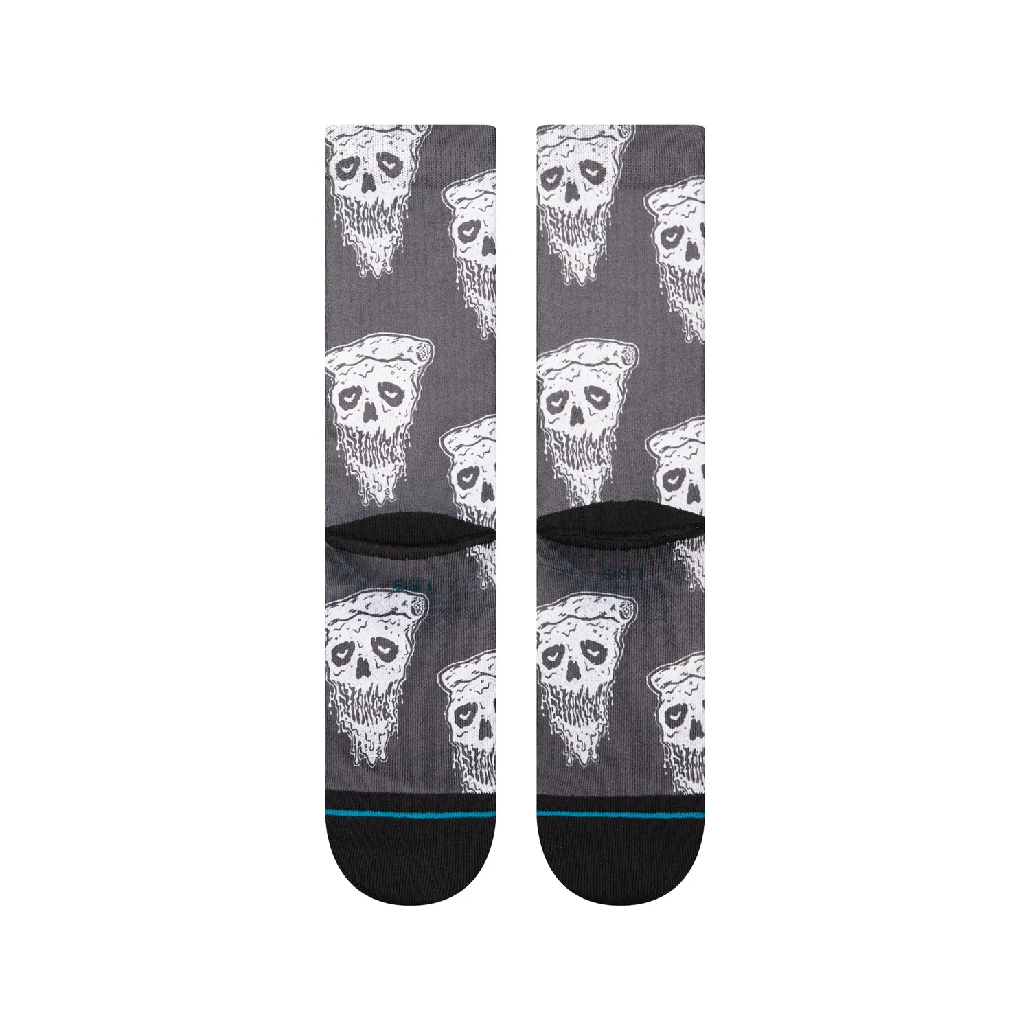 Stance Pizza Face Crew strømper hvid sort medium polstring