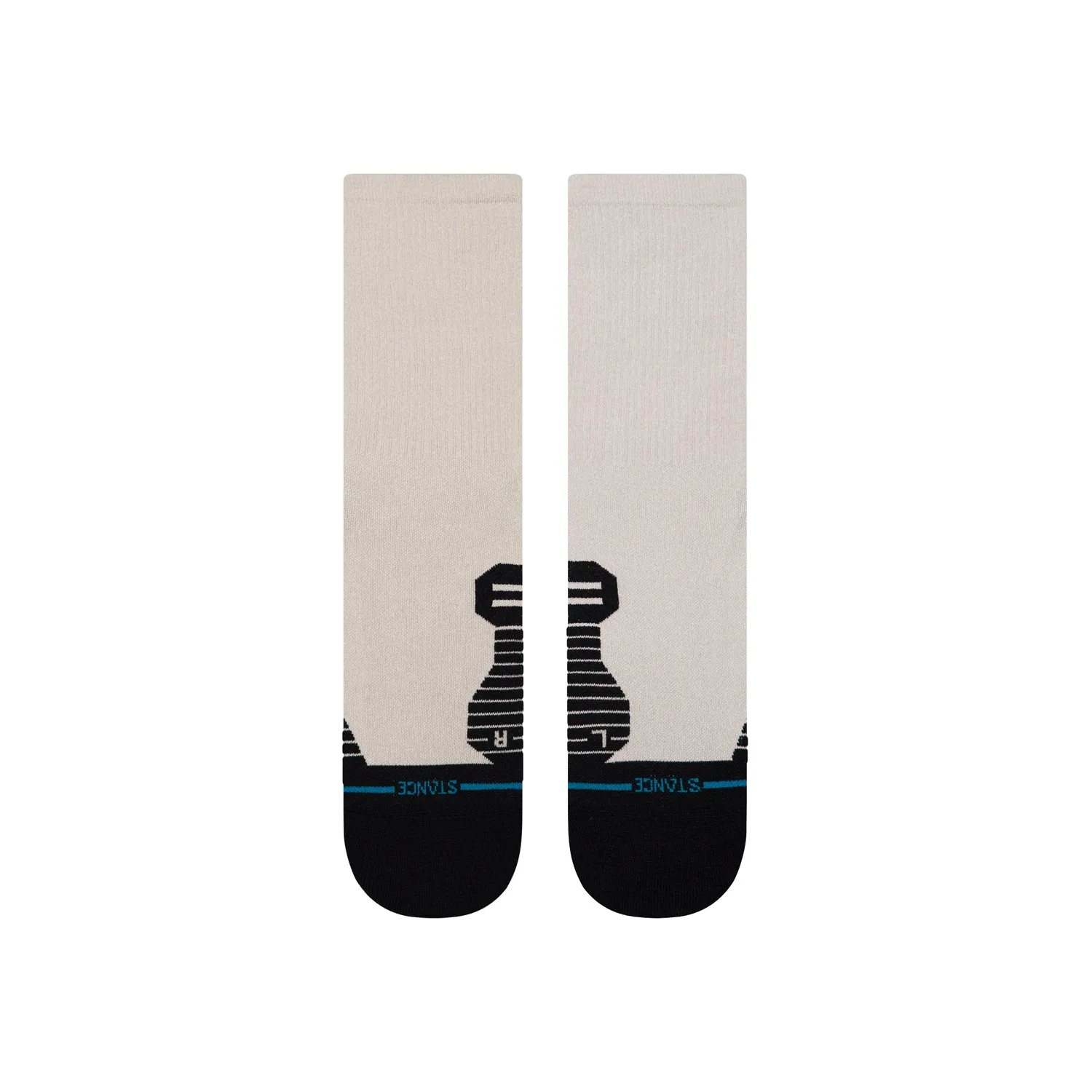 Stance Ribbed Run Light Crew løbestrømper oatmeal