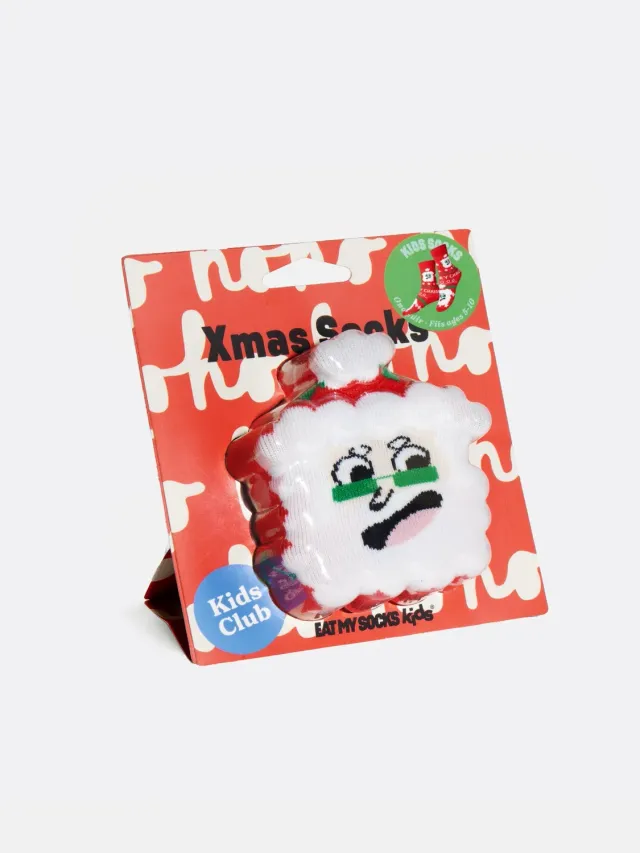 Eat My Socks Xmas Santa Kids børnesokker