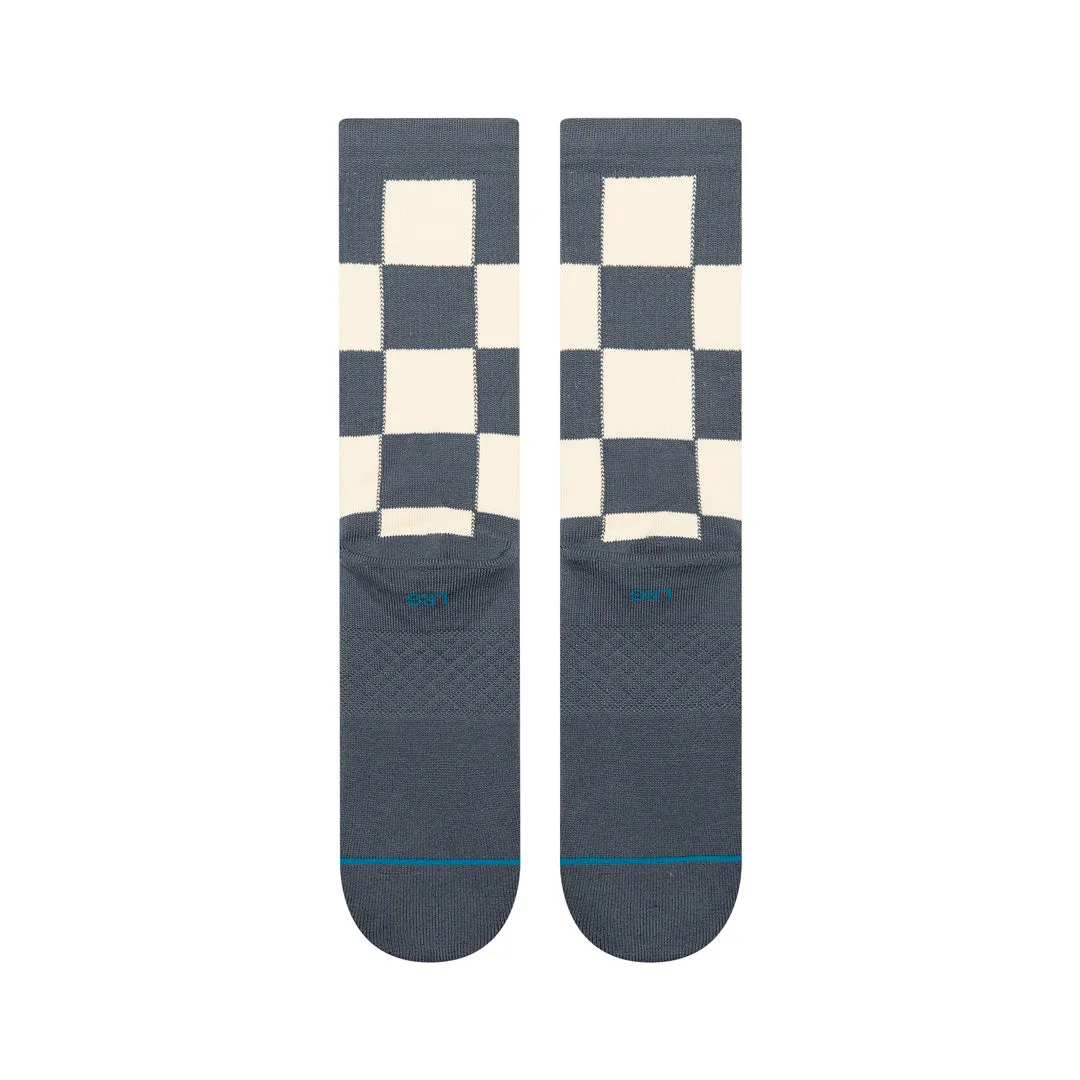 Stance Chaturanga crewsokker blå M mønstret bomuld