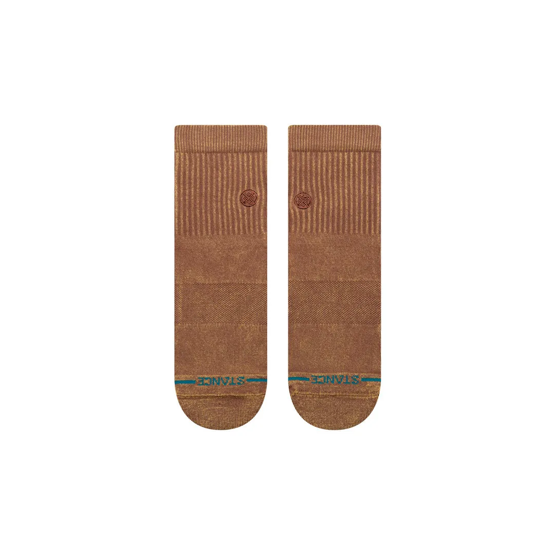 Stance Icon Washed Quarter sokker brun bomuld