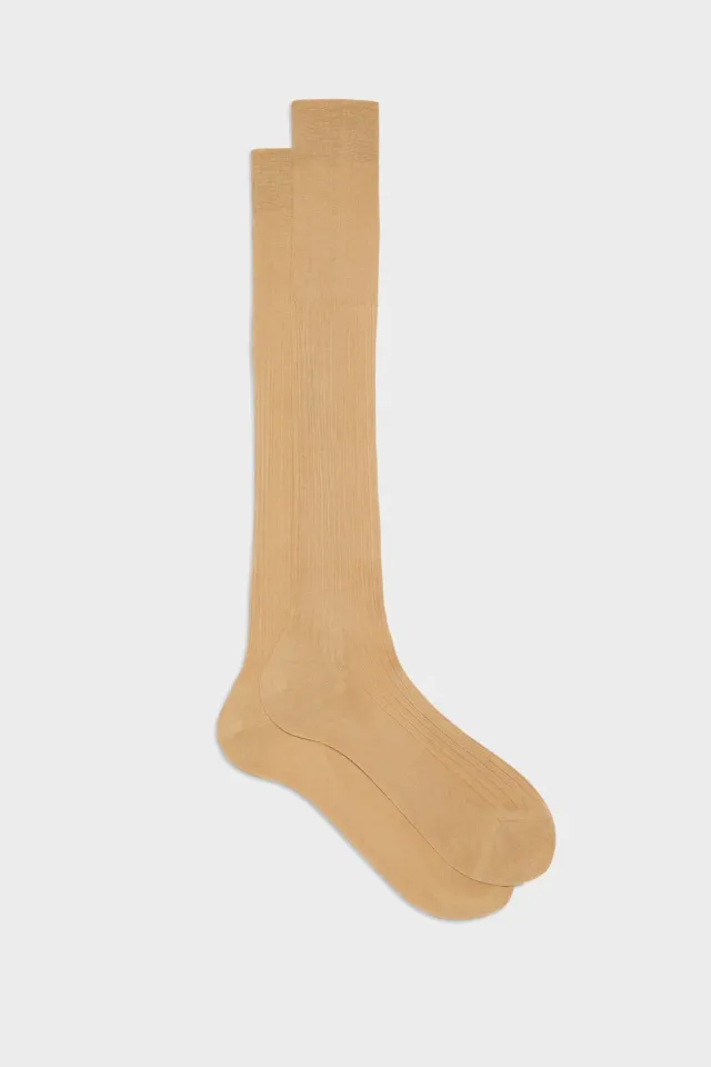 Bresciani Essentials Cesare herresokker beige bomuld
