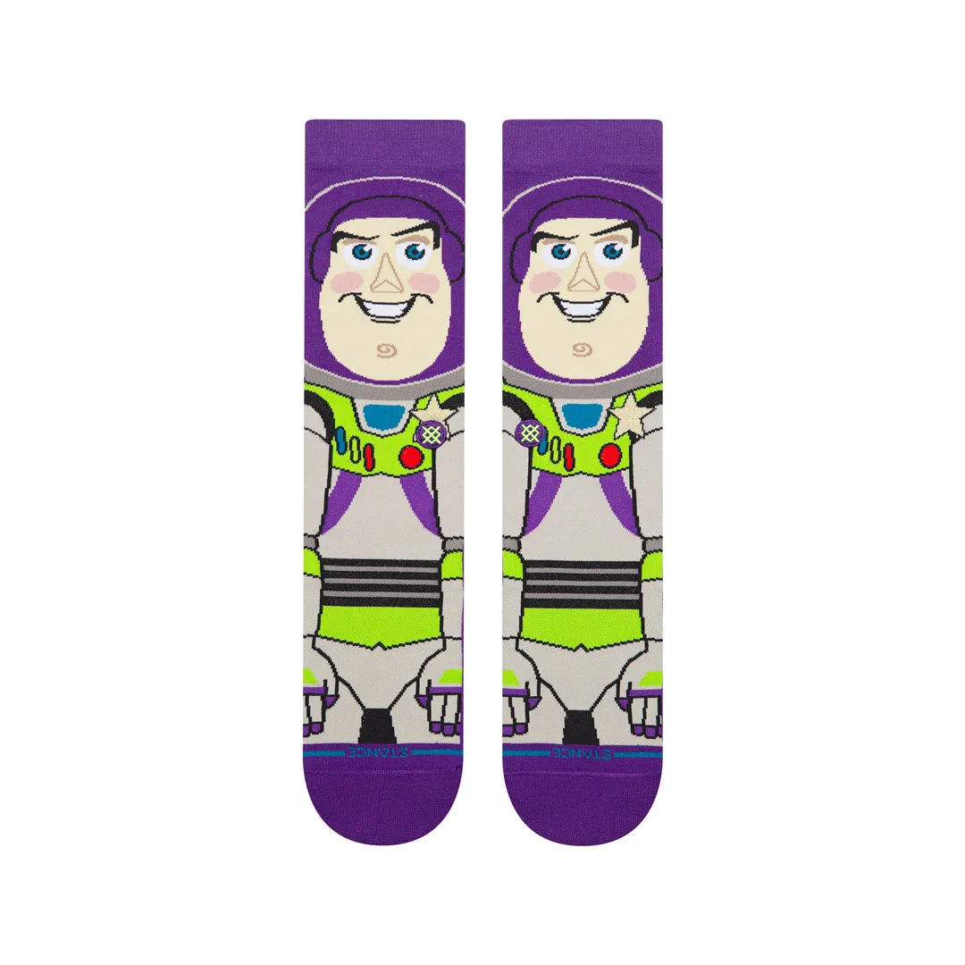 Stance Buzz crew strømper lilla Toy Story bomuld