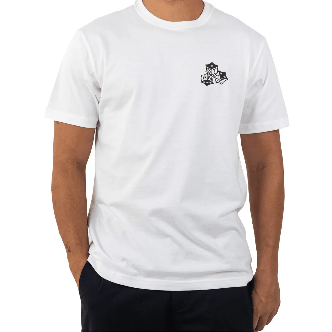 Stance High Roller t-shirt hvid 100% bomuld grafisk