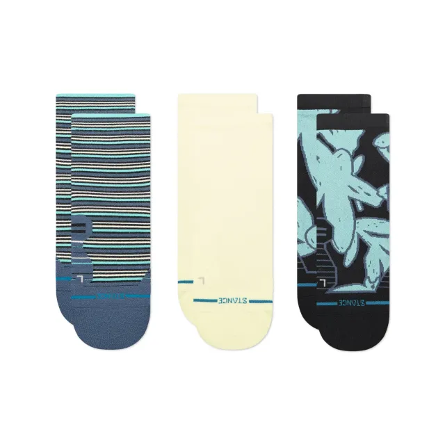Stance Crusade Light Quarter løbestrømper 3-pak sea blue lette