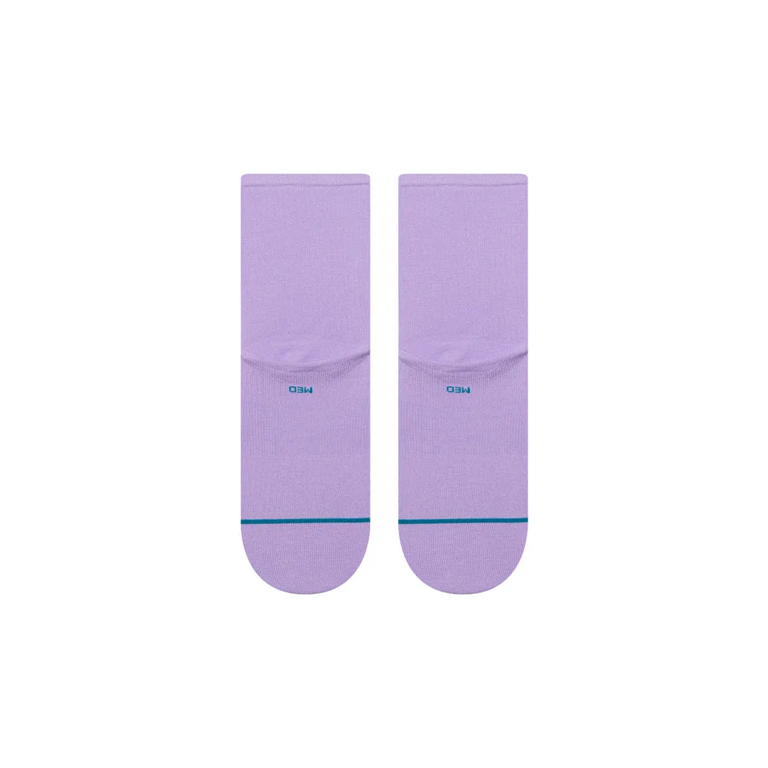 Stance Fine Rib quartersok lilla polyblend
