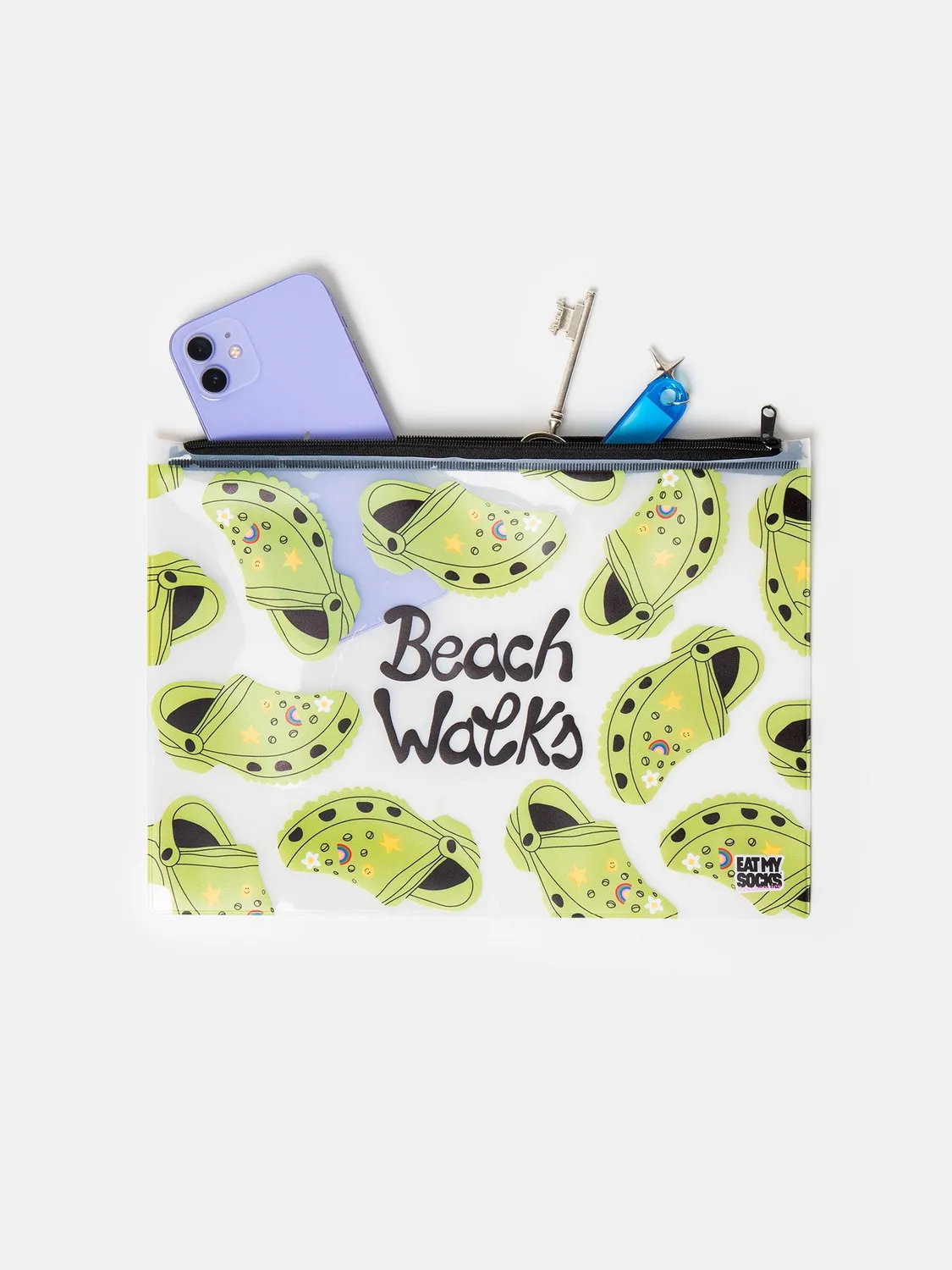 Eat My Socks Beach Walks Zip Bag toilettaske vandafvisende