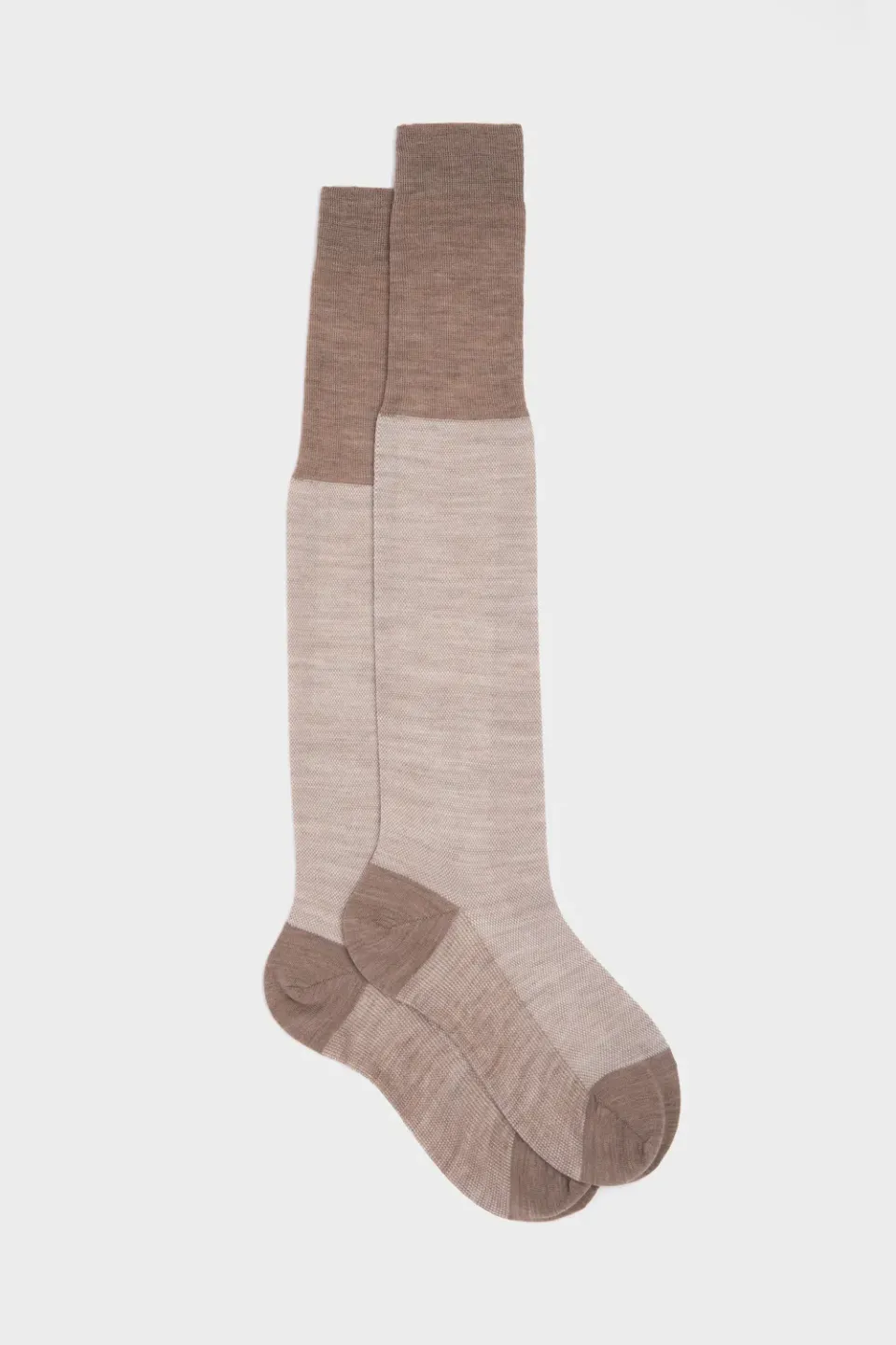 Bresciani Essentials Brando herresokker beige uldblanding
