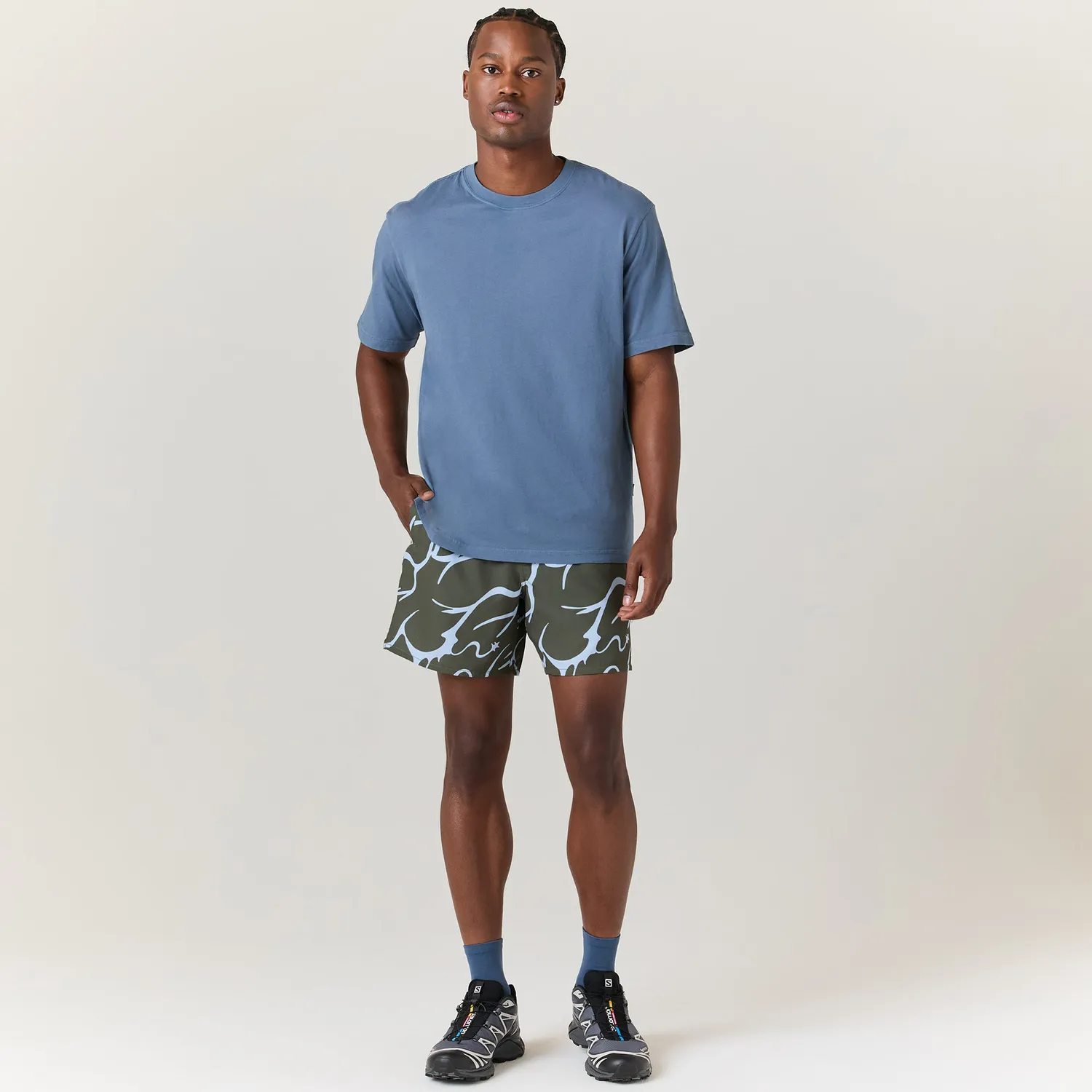 Stance Complex Hybrid shorts 5" oliven svedtransporterende