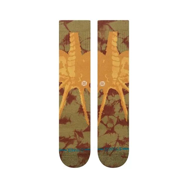 Stance Face Hugger crew strømper brun Alien