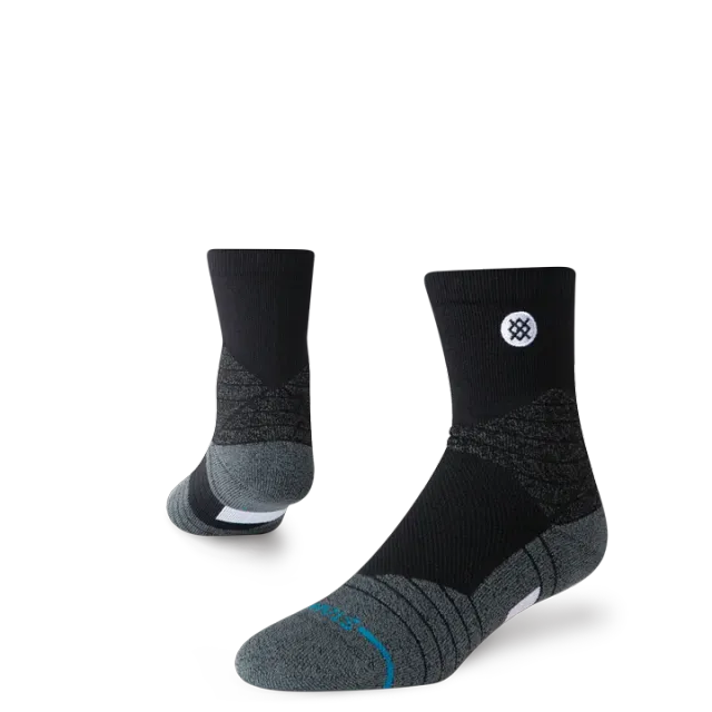 Stance Icon Sport Quarter strømper sort medium polstrede
