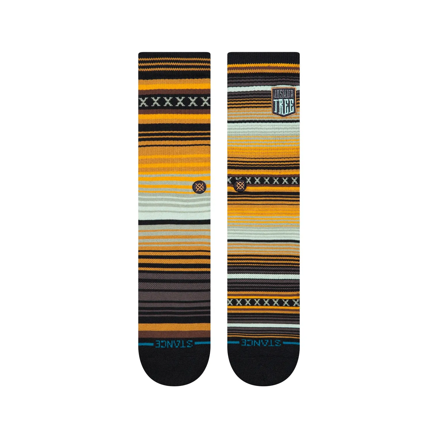Stance Curren Parks Crew strømper gold broderi