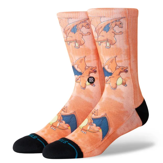 Stance Charizard Crew strømper orange medium polstring