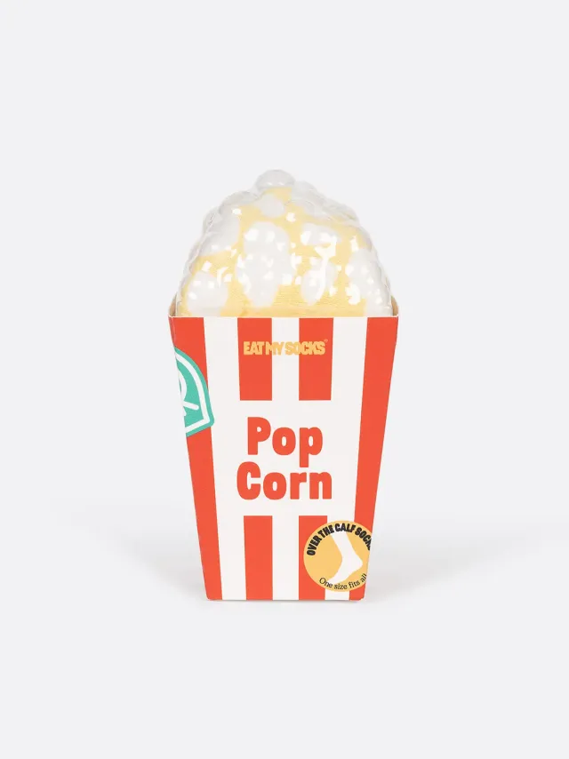 Eat My Socks Pop Corn sokker 1 par sjove