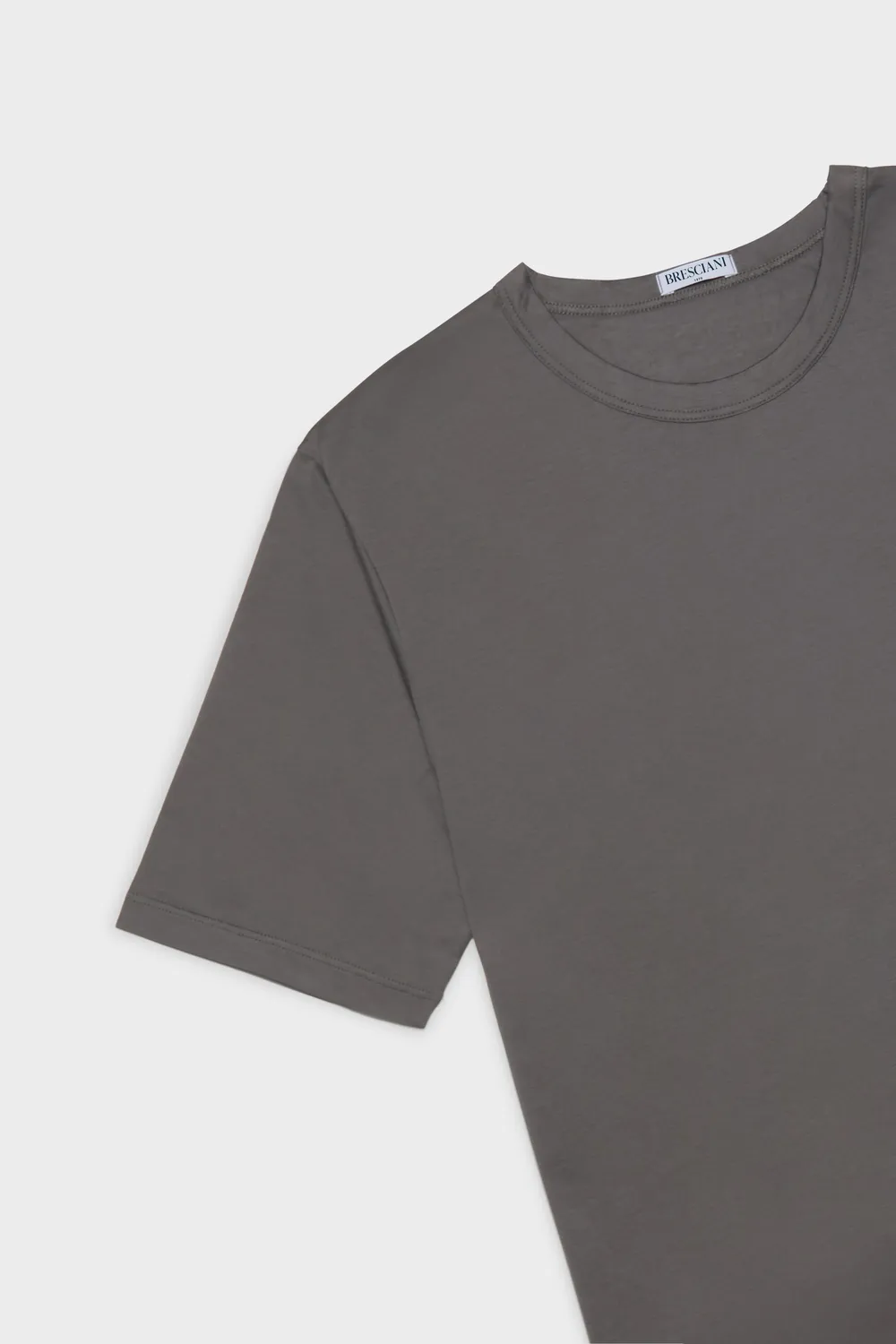 Bresciani Girocollo T-shirt grå 100% bomuld