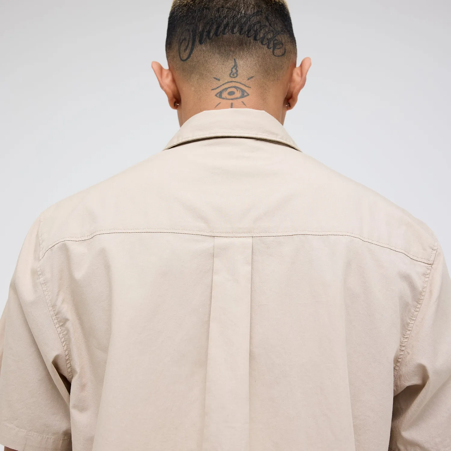 Stance Bales Button Up t-shirt string grey økologisk