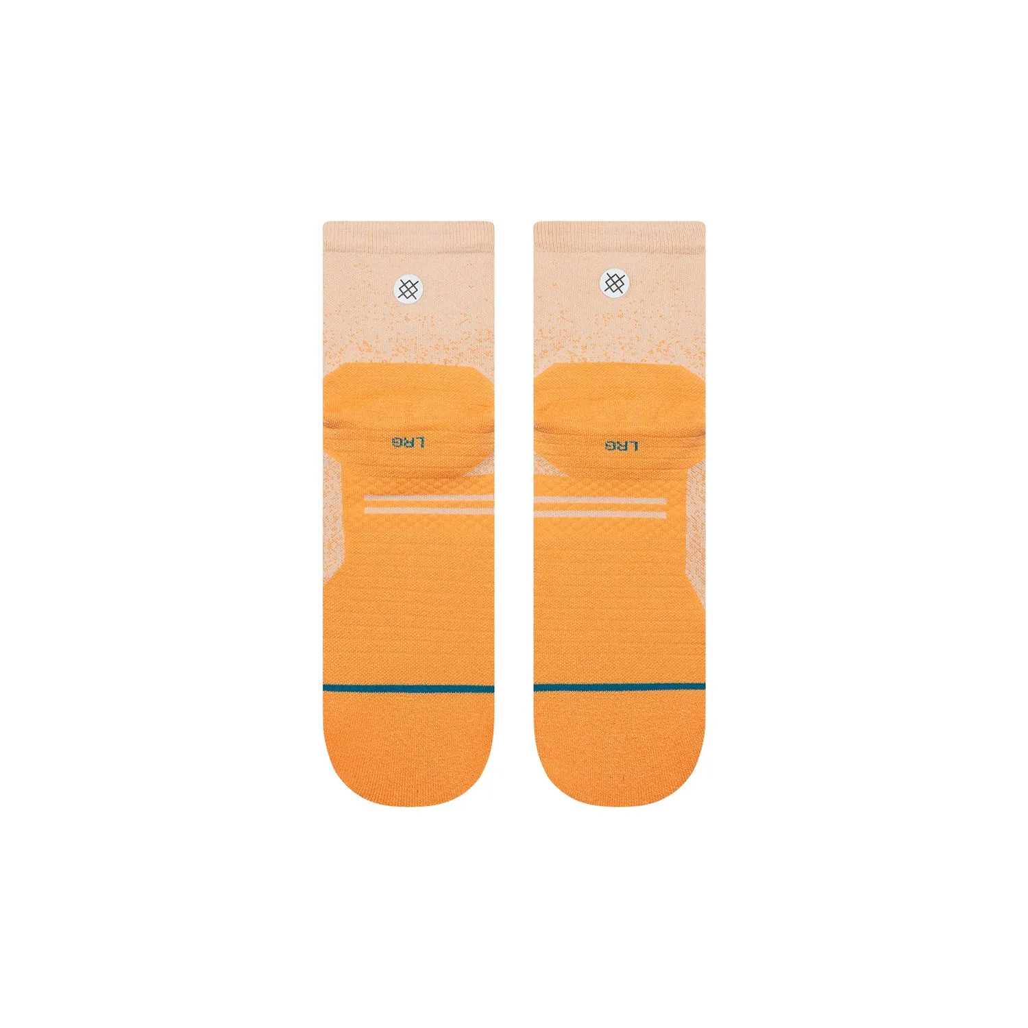 Stance Powder Split Light Quarter løbesokker mango