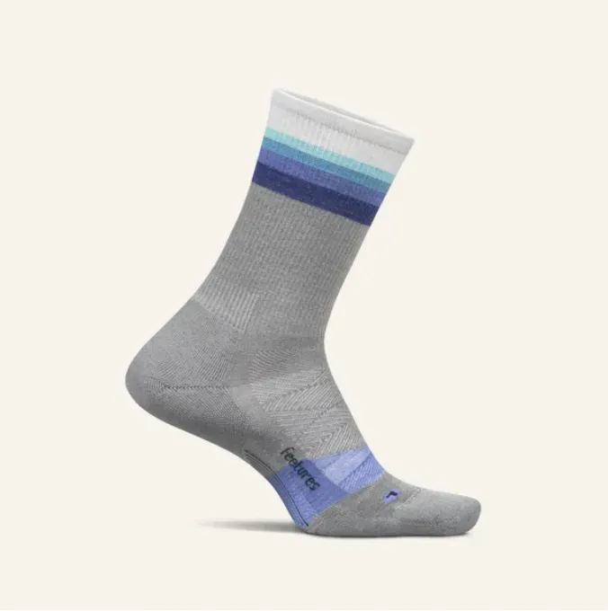 Feetures Merino 10 Cushion Mini Crew strømper grå uld