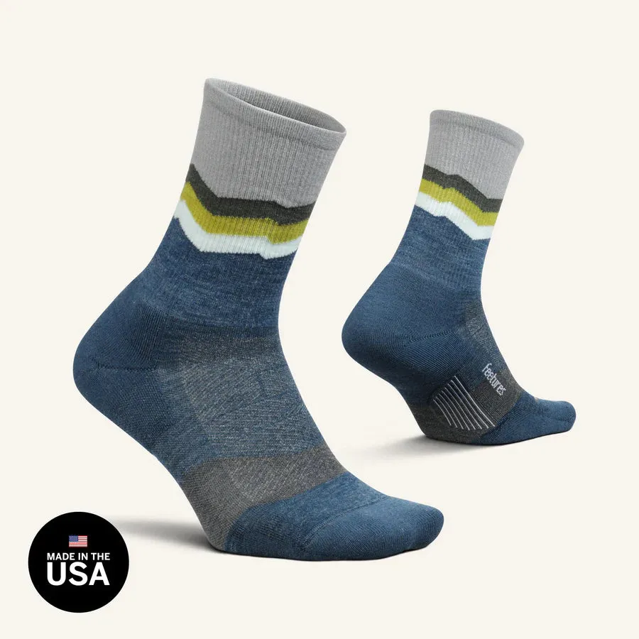 Feetures Merino 10 Cushion Mini Crew løbestrømper navy 1 par