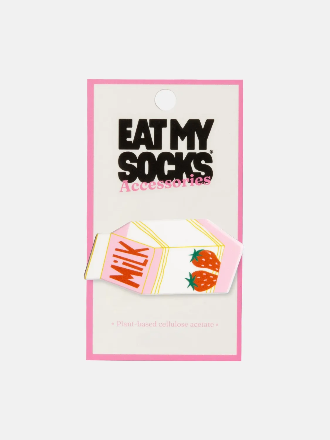 Eat My Socks Strawberry Milk hårklemme acetat