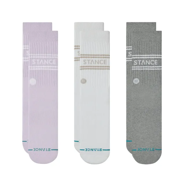 Stance Vital Crew strømper lilla 3-pak bomuld