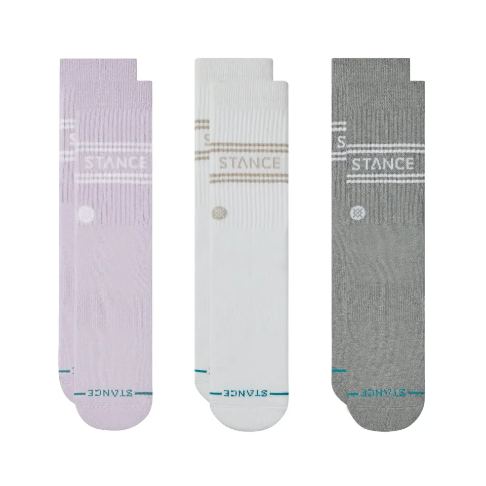 Stance Vital Crew strømper lilla 3-pak bomuld
