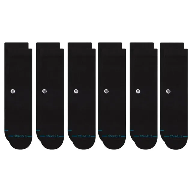 Stance Icon Crew strømper hvid 6-pak bomuld