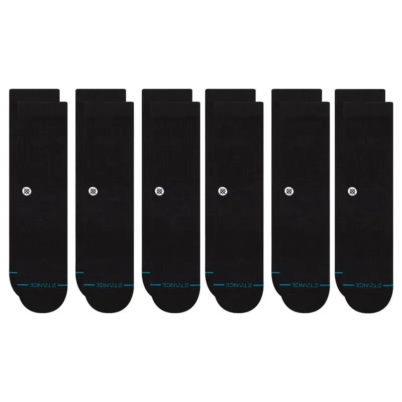 Stance Icon Crew strømper hvid 6-pak bomuld
