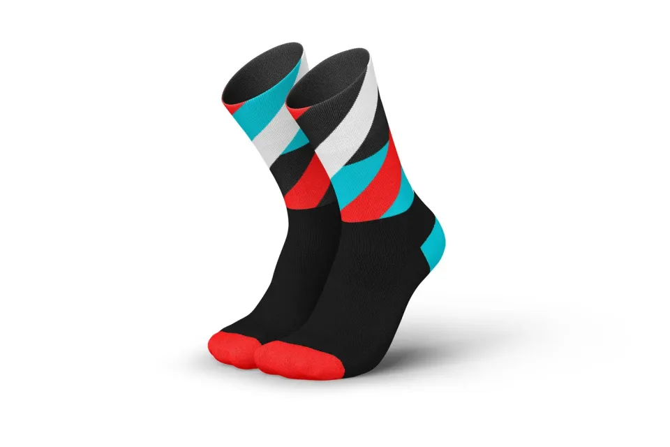 Incylence Running Loops løbestrømper black cyan inferno dæmpede