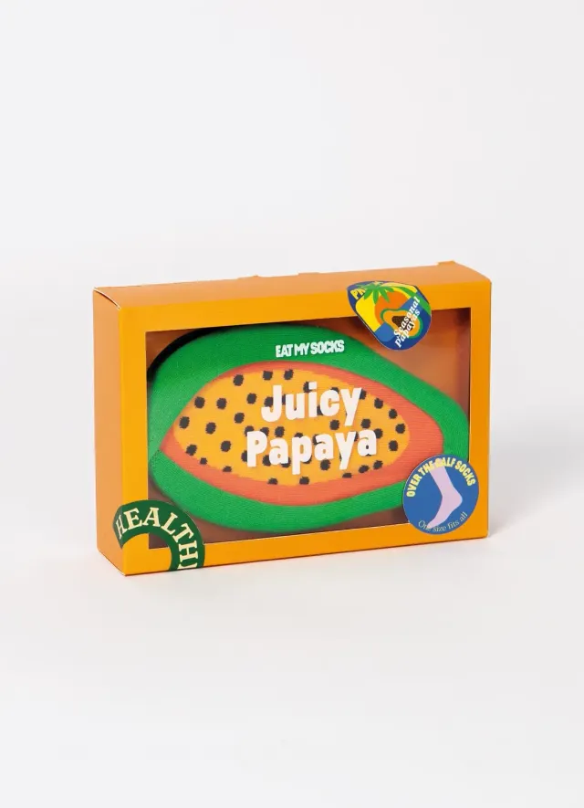Eat My Socks Juicy Papaya sokker frugt bomuld