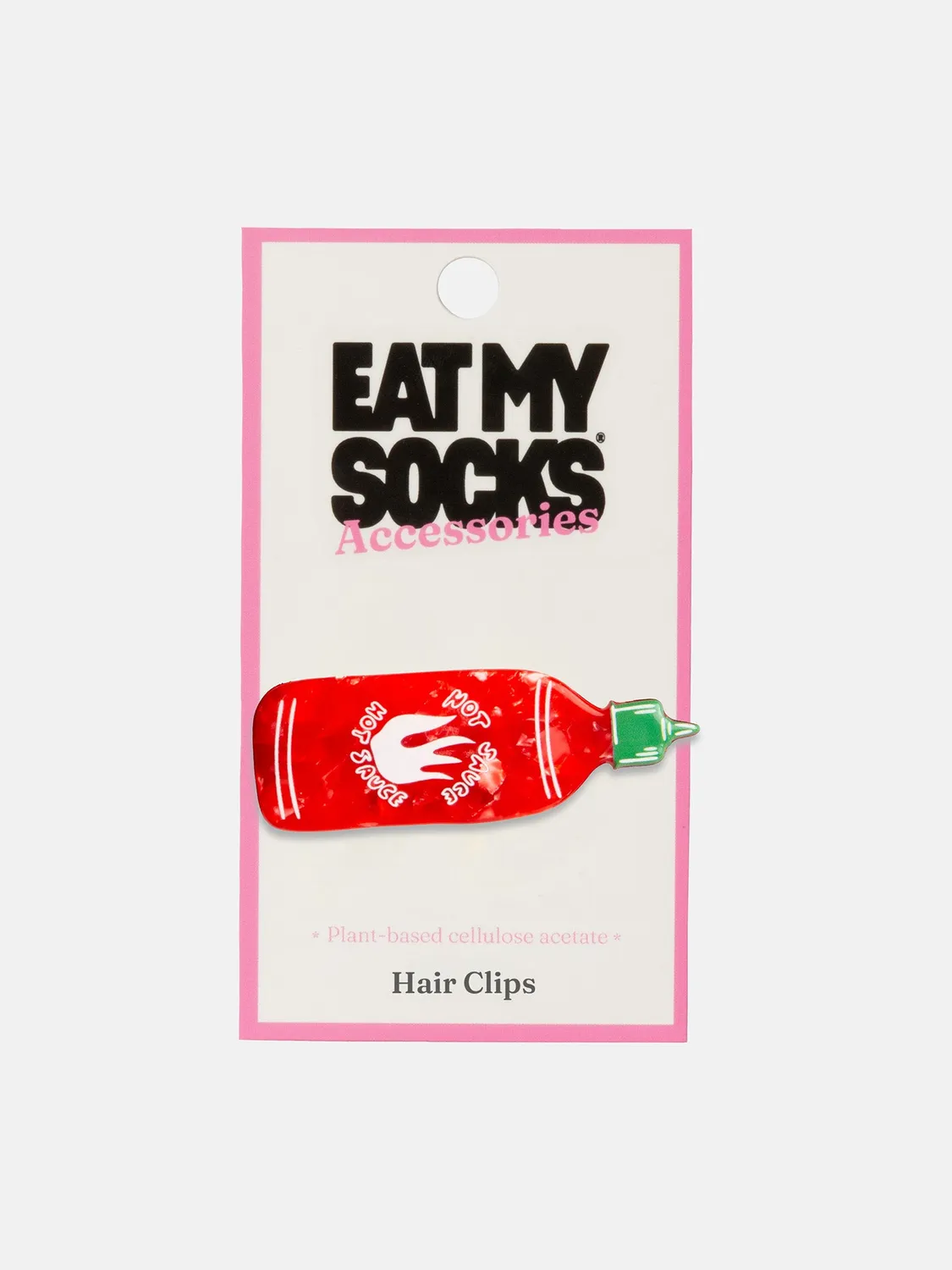 Eat My Socks Sriracha hårklemme celluloseacetat