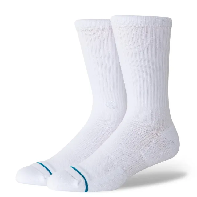 Stance Signature Crew sokker hvid åndbar
