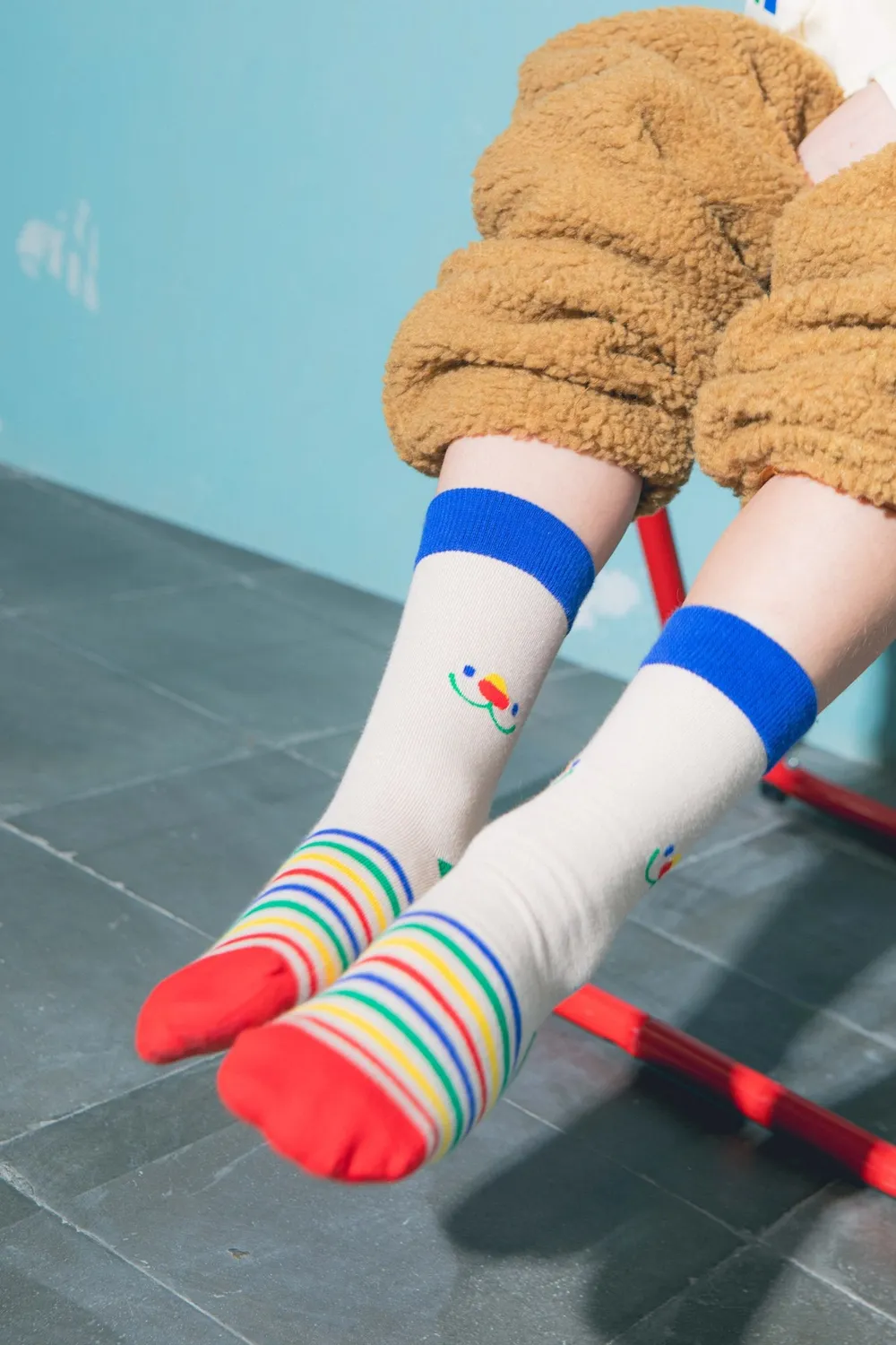 Eat My Socks Jolly Bear børnestrømper bjørn bomuld
