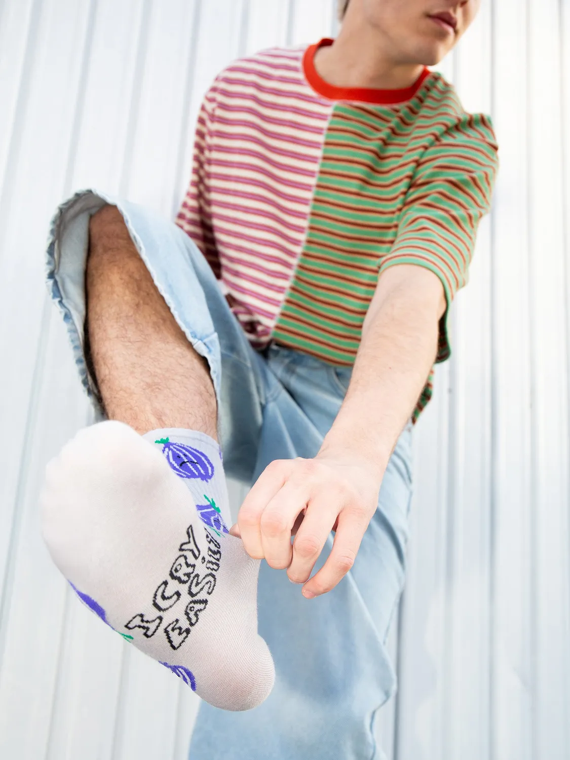 Eat My Socks Crying Onions sokker flat-pack løg