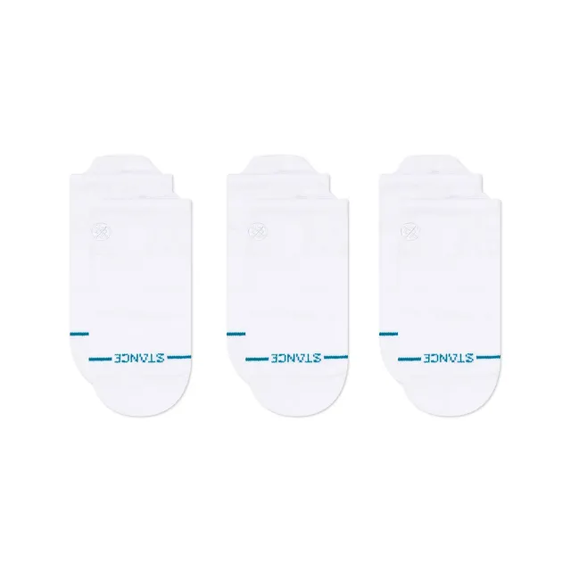 Stance Icon Low Tab ankelstrømper hvid 3-pak bomuld