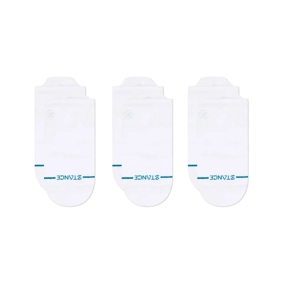 Stance Icon Low Tab ankelstrømper hvid 3-pak bomuld