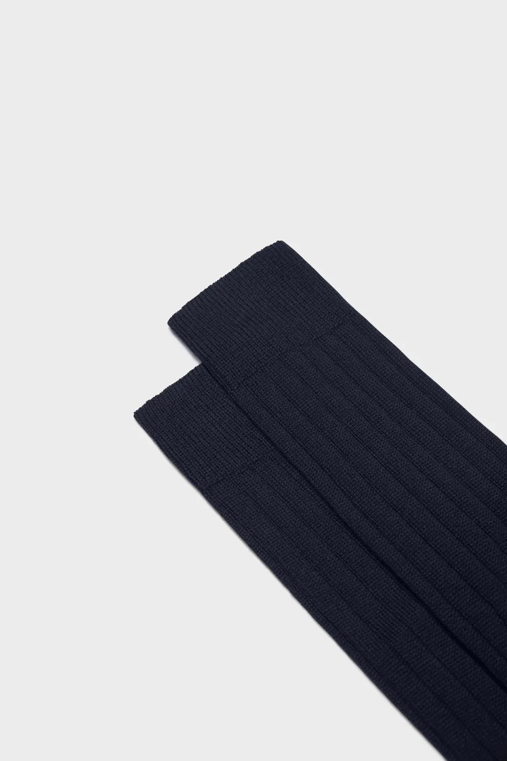 Bresciani Essentials Lupo strømper navy uld rib