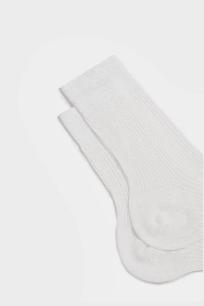 Bresciani Essentials Gaia strømper white bomuld