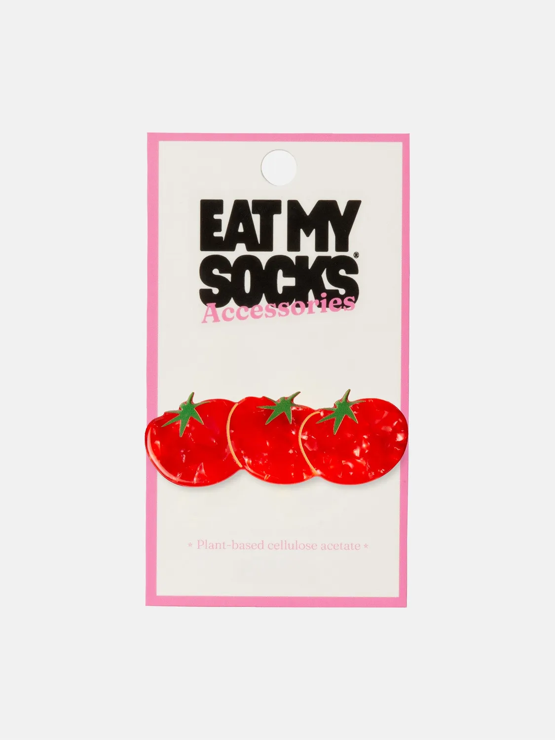 Eat My Socks Tomato hårklemme acetat tomat