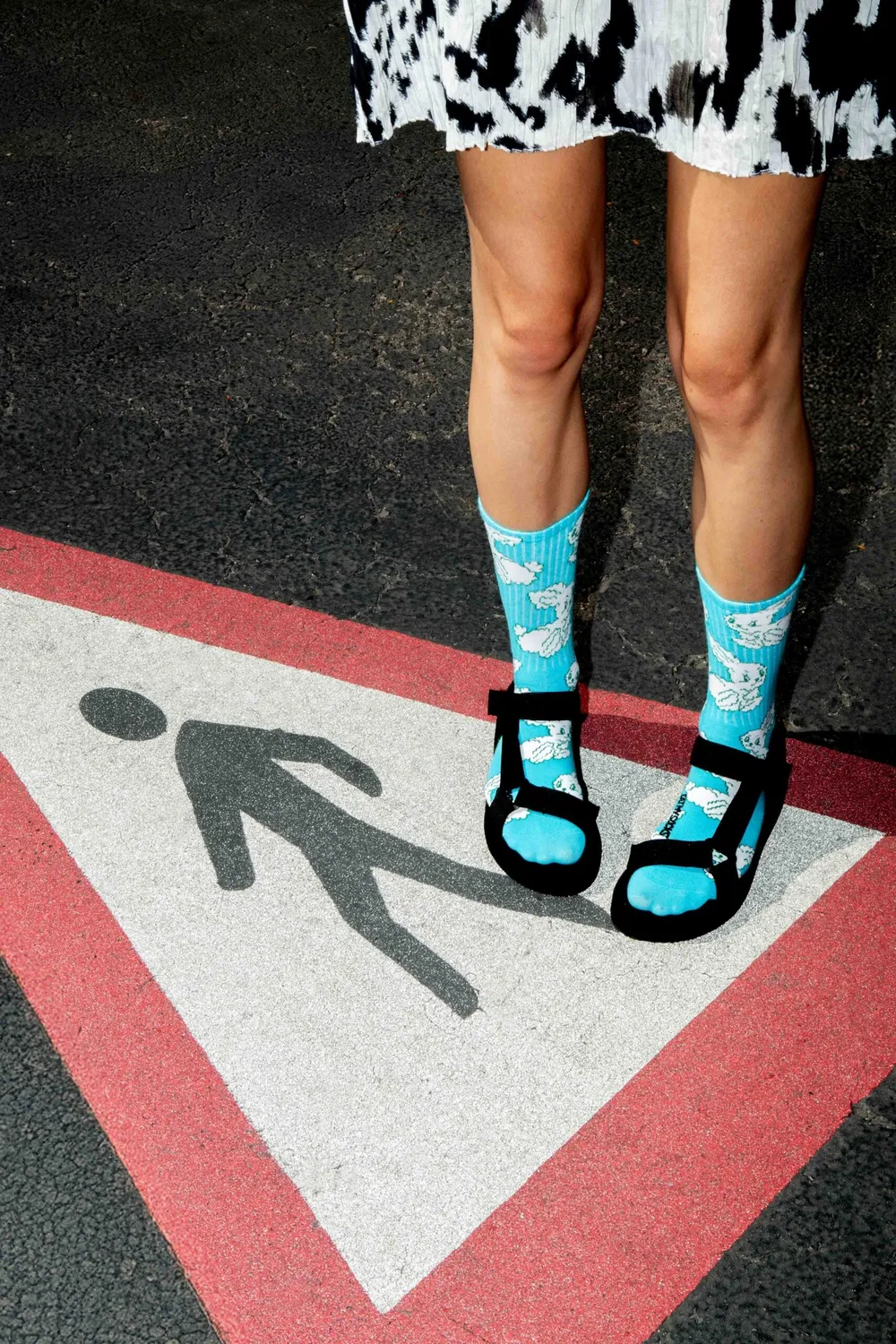 Eat My Socks Late Bunny sokker kanin tekst