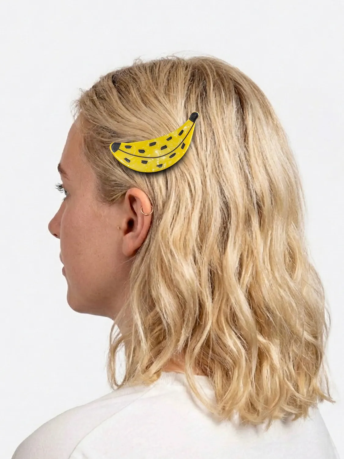 Eat My Socks Banana hårklips banan acetate
