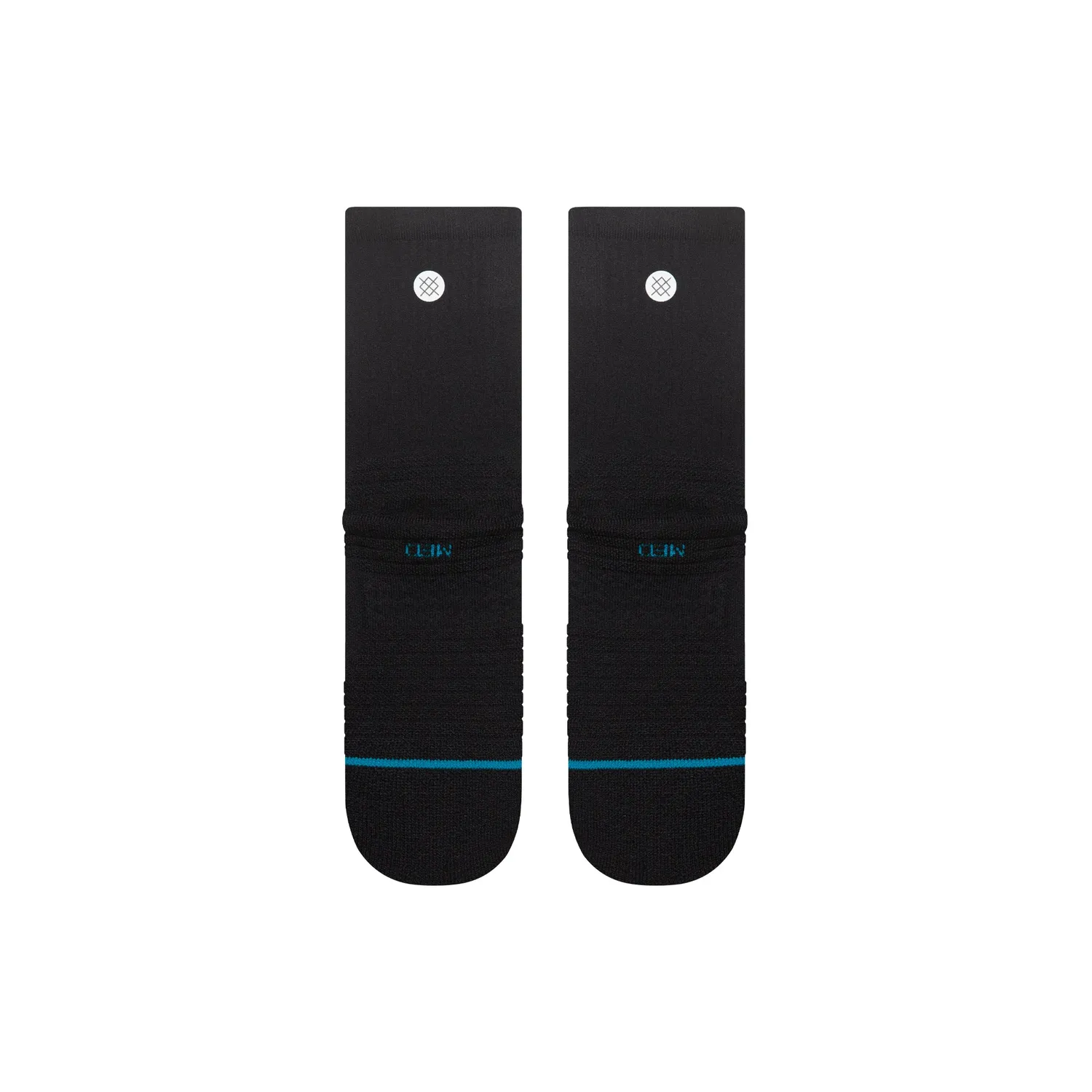Stance Icon Mid Solid Ribbed Crew sokker sort nylon