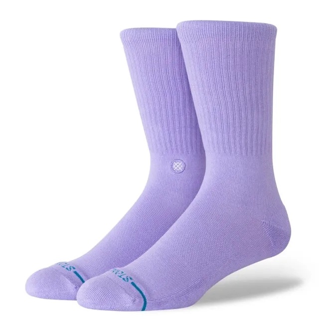 Stance Icon Crew sokker neonlilla bomuld
