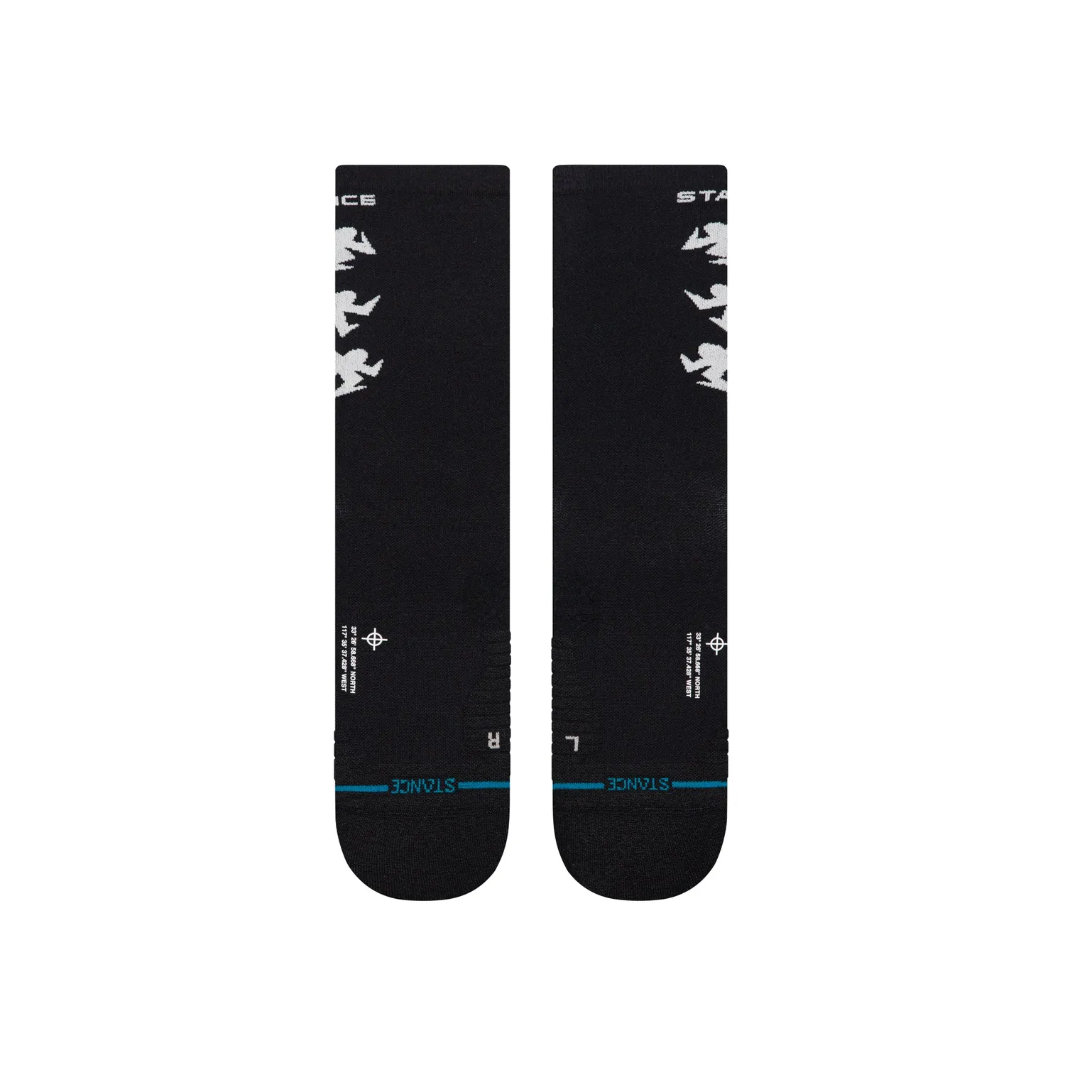 Stance Runner Light Crew løbesokker sort åndbar