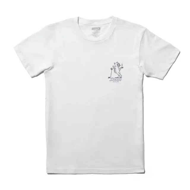Stance Players Club T-shirt Hvid – bomuld, grafisk print